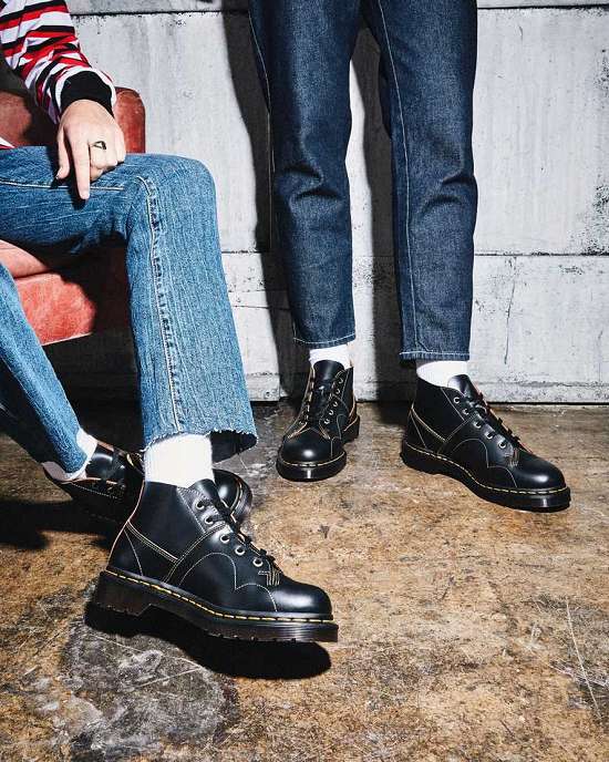 Botas Negras Dr. Martens Church Hombre Negros MX-09563